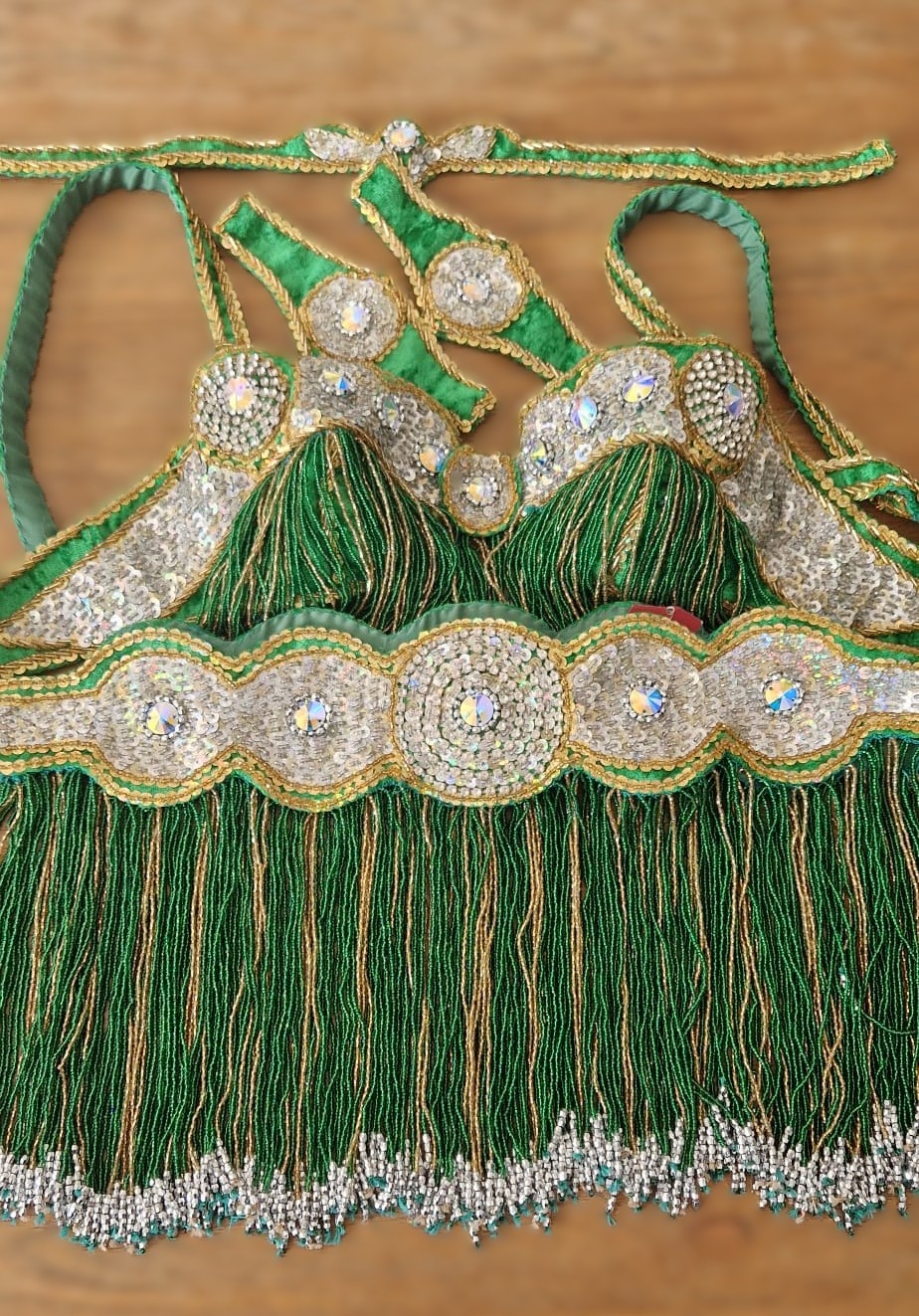 Belly dance costume green