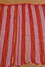 Perlenkette mit Fransen in Rot/rosa mit vielen Perlen