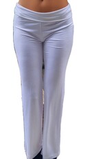 Yoga pants white with elastic band