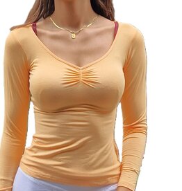 Yoga-Langarm-Top Peach