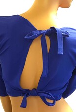 Oberteil blau mit offenem Rücken größe L