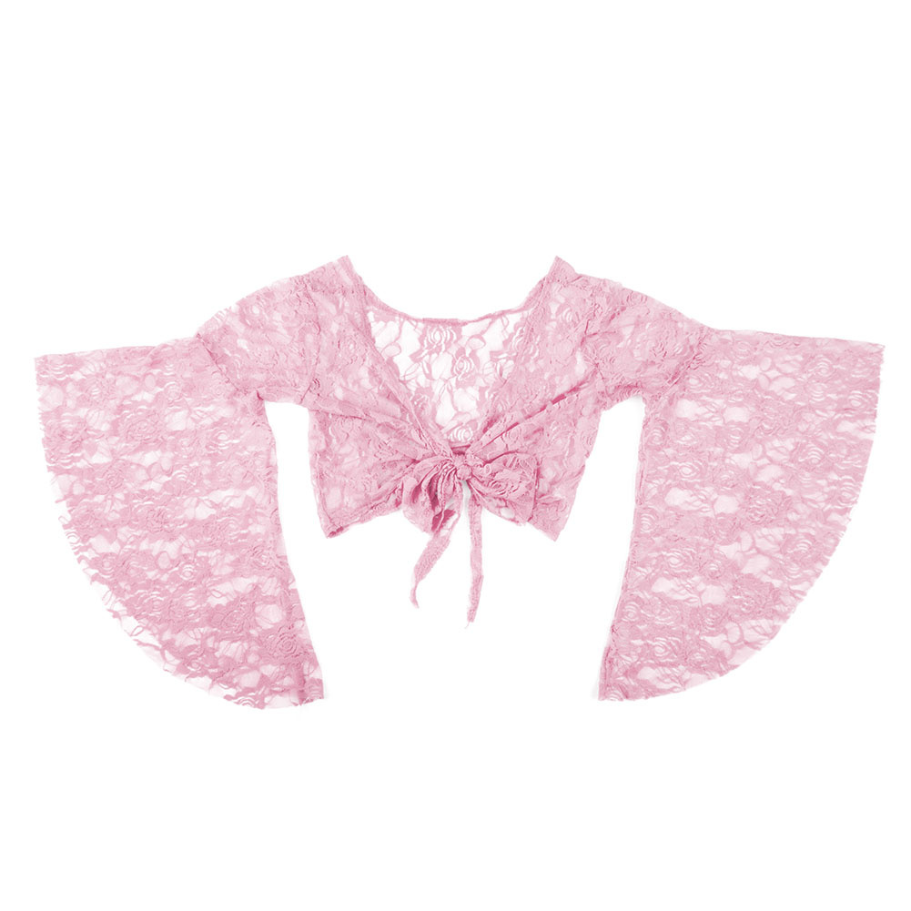 Top in Rosa aus Spitzenstoff