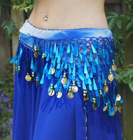 Hip scarf with teardrop sequins