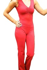 Bauchtanz Catsuit ärmellos rot