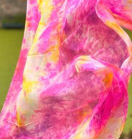 Silk belly dance veil Peony