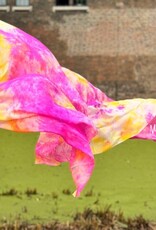 Neu! Pfingstrose Bauchtanzschleier aus Seide