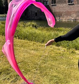 Silk belly dance poi / voi fuchsia