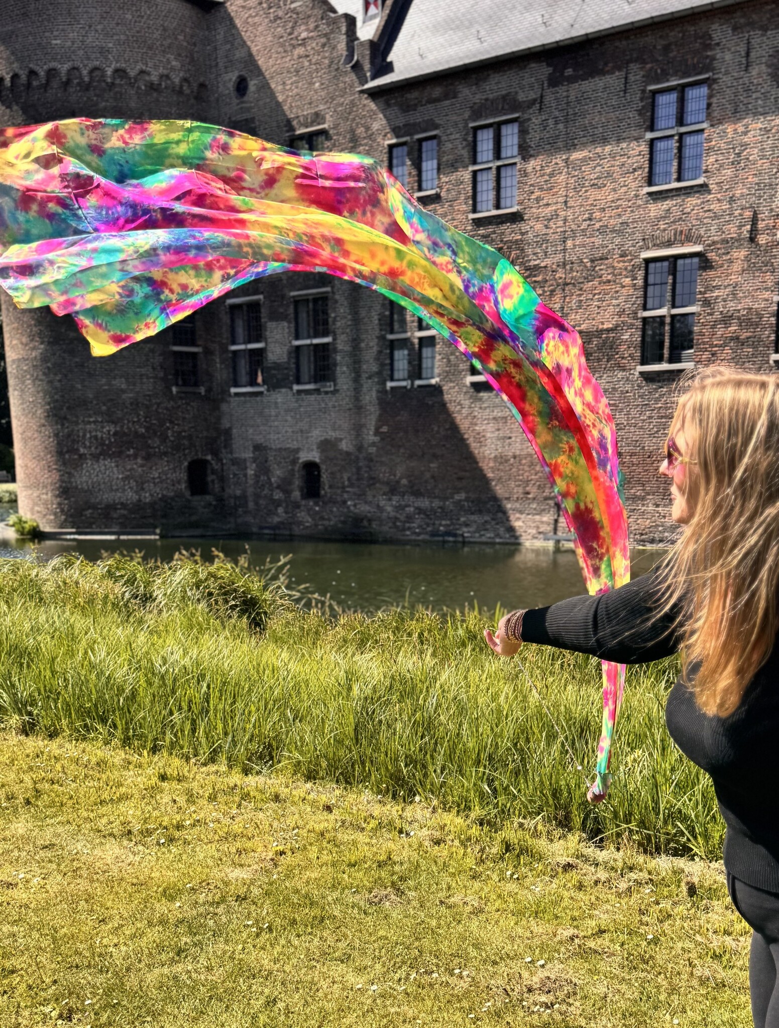 Majorelle Bauchtanz Poi aus Seide tie dye Spring