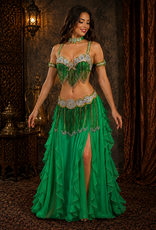 Belly dance costume green