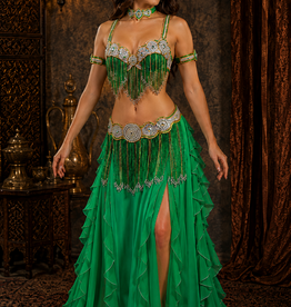 Belly dance costume green