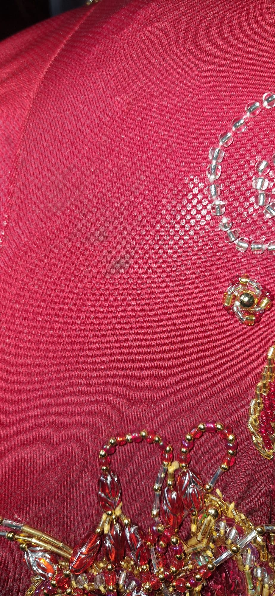 Bauchtanzkleid bestickt in rot