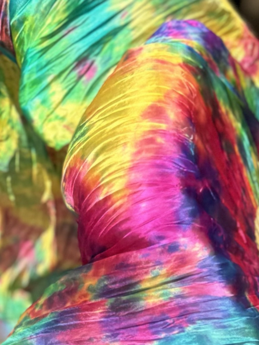 Silk belly dance fan veils in Spring colors 3G