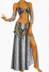 Skirt Sara in white / Reptile print