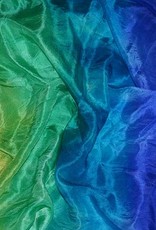 Silk veil half round tie dye rainbow