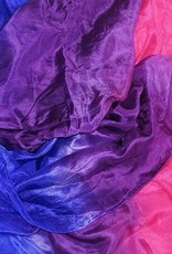 Silk veil half round orange fuchsia  purple blue turquoise