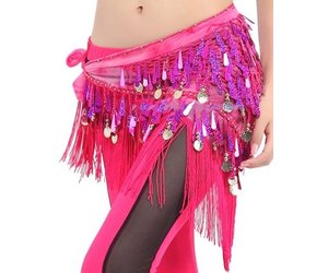 Low belly dance pants / training pants in fuchsia pink
