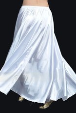 Satin skirt in white