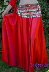Red Satin skirt