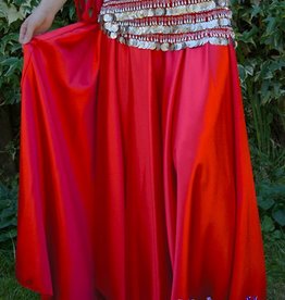 Red Satin skirt