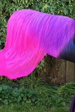 Fächerschleier / Fan-Schleier aus Seide in schwarz-lila-fuchsia