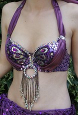 Bra "peacock" in purple