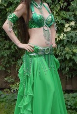 Bauchtanz-Kostüm 'Raja' in grün