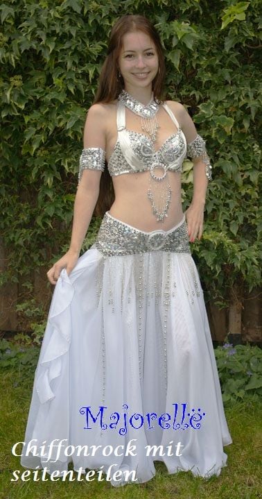 Belly dance costume "Selena" in white