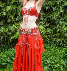Belly dance costume "Malika" in red