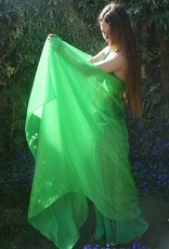 Silk belly dance veil green
