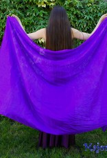 Silk belly dance veil purple