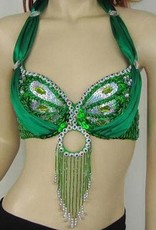 Bra "peacock" in green