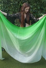 Silk belly dance veil green color gradient