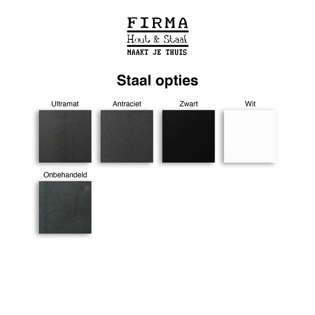 Vierkante eettafel met stalen frame