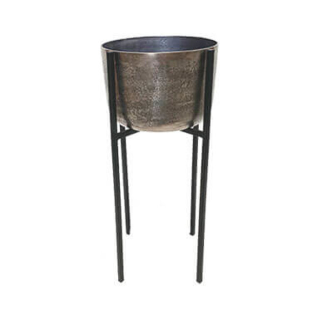Plantenpot Pewter L