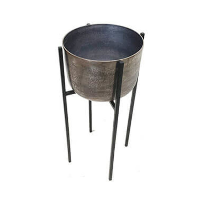 Plantenpot Pewter L