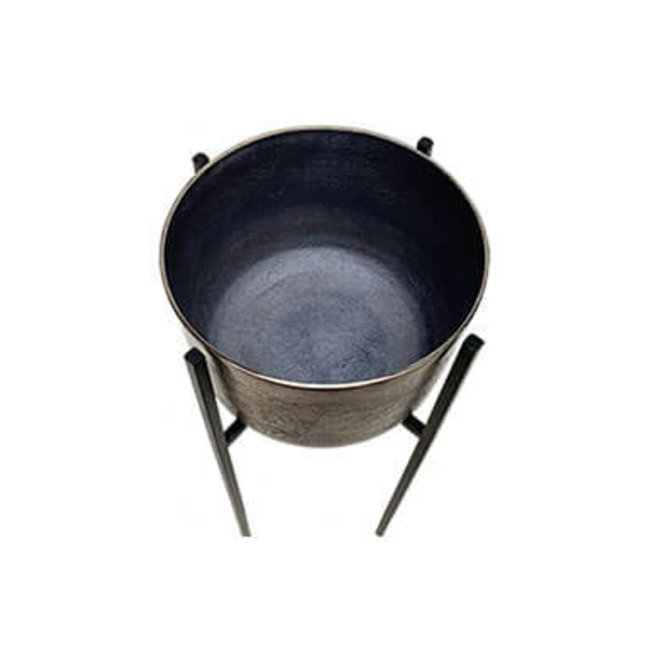 Plantenpot pewter M