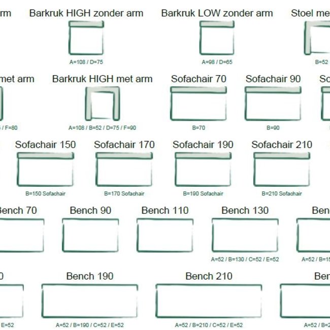 Eetkamerstoel Topa - geheel naar wens samen te stellen