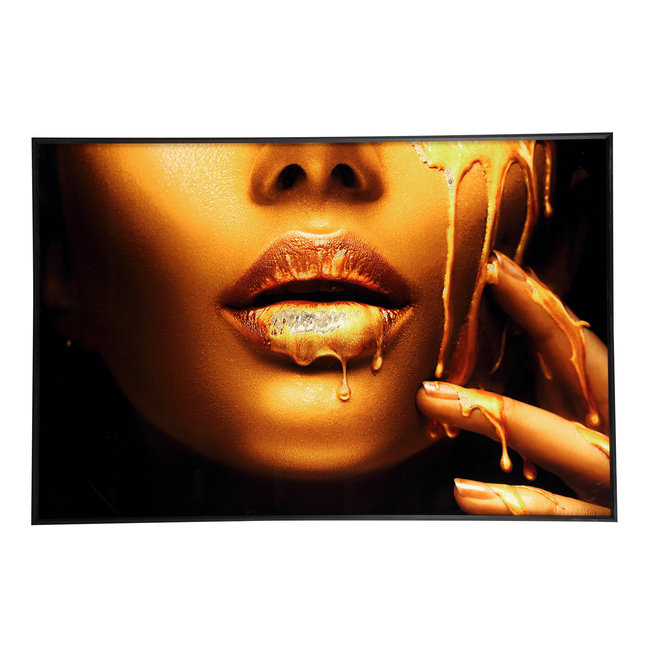 Melani Glass Art wall picture gold women face