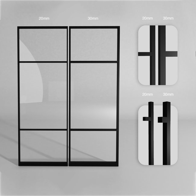 Maatwerk enkele taatsdeur met 1 smal paneel