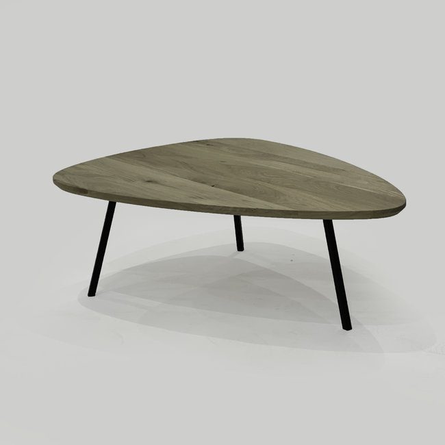 Kiezelvormige salontafel  L 81 cm lang