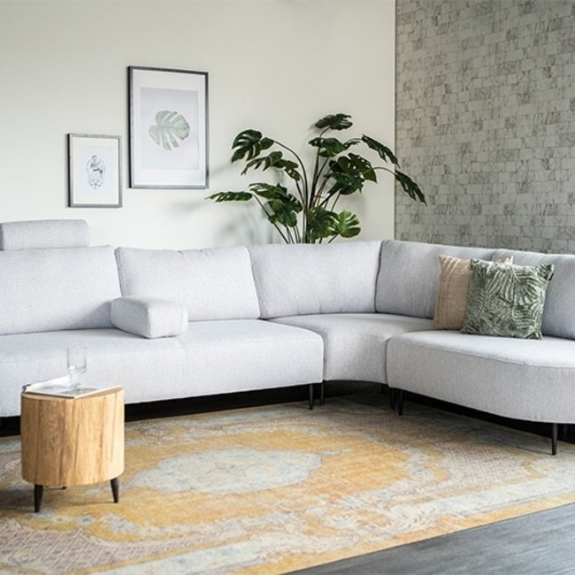 Bankstel Danique -zithoek en ottomane +  3-zits ottomane