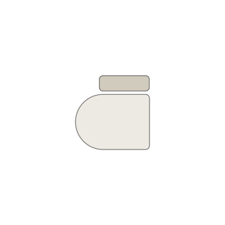 Bankstel Danique - 1 zits ottomane links