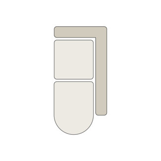 Bankstel Danique - zithoek + ottomane rechts