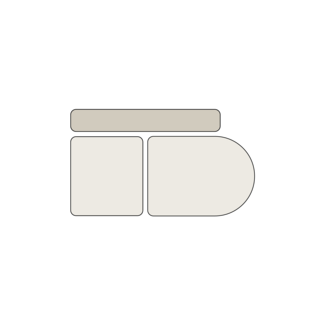 Bankstel Danique - 3 zits ottomane rechts