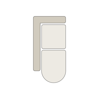 Bankstel Danique - zithoek + ottomane links