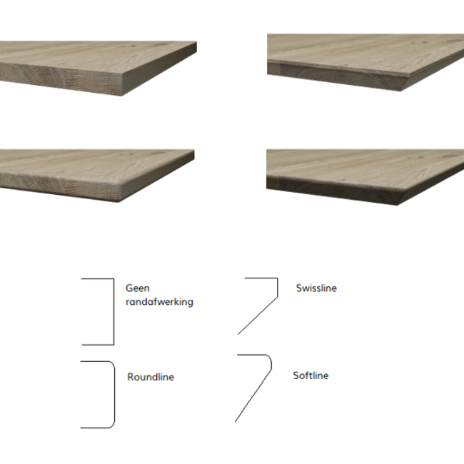 Eettafel Leaf - XY recht