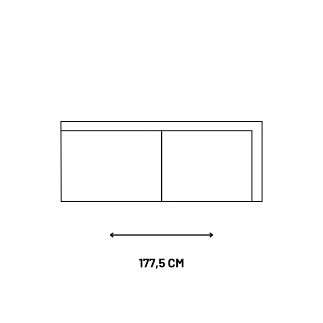 Bank Pien - 2,5-zits met armleuning