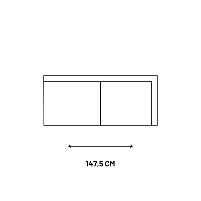 Bank Pien - 2-zits met armleuning
