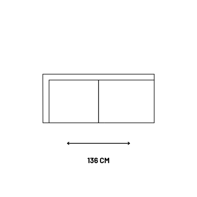 Bank Ruby - 2 zits met armleuning