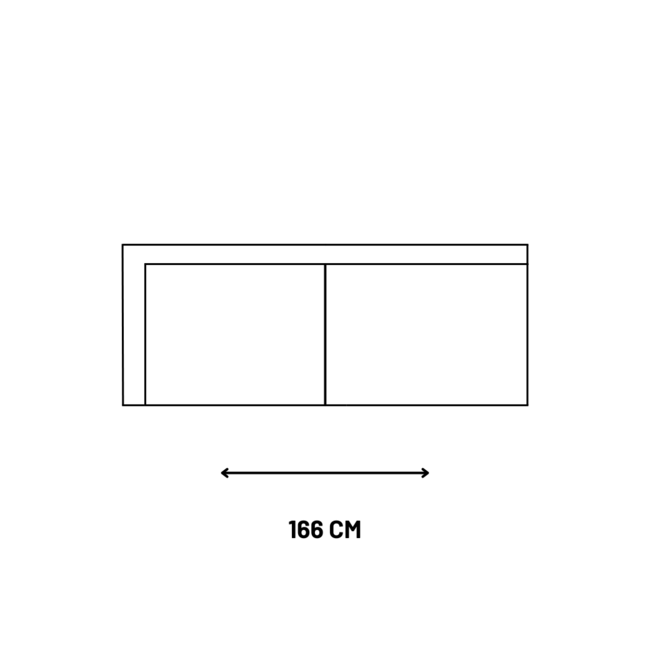 Bank Ruby - 2,5 zits met armleuning